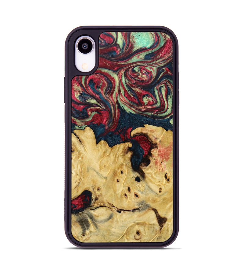 iPhone Xr Wood+Resin Phone Case - Rochelle (Red, 693722)