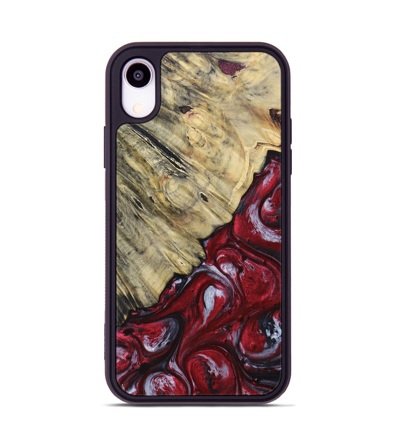 iPhone Xr Wood+Resin Phone Case - Aaliyah (Red, 693723)
