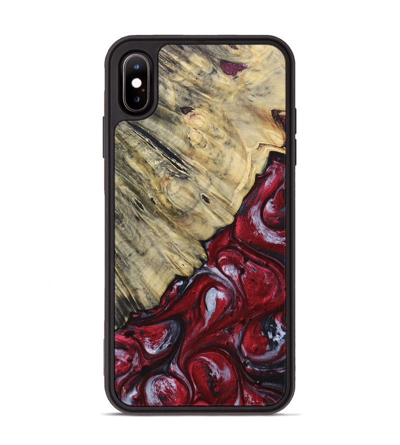 iPhone Xs Max Wood+Resin Phone Case - Aaliyah (Red, 693723)