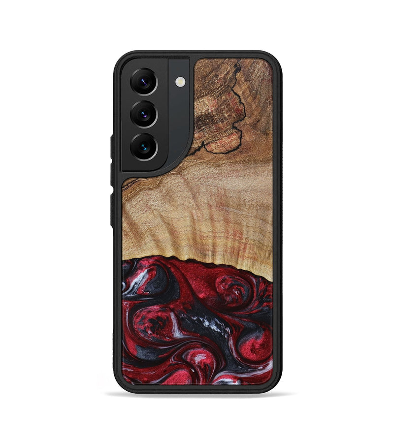 Galaxy S22 Wood+Resin Phone Case - Frederick (Red, 693725)