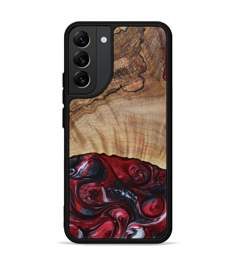 Galaxy S22 Plus Wood+Resin Phone Case - Frederick (Red, 693725)