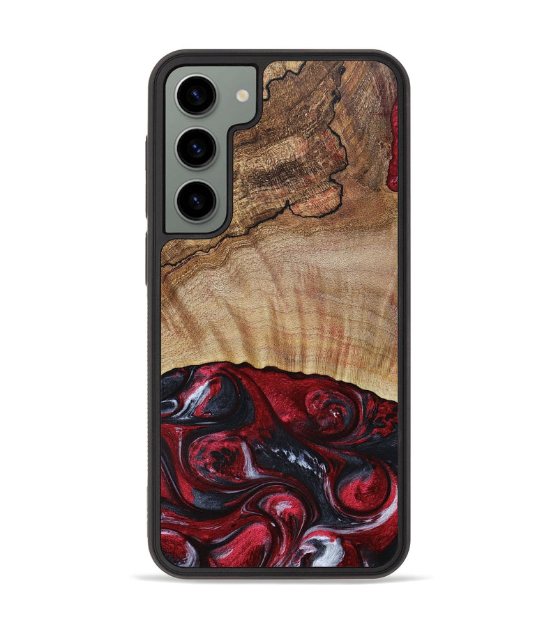 Galaxy S23 Plus Wood+Resin Phone Case - Frederick (Red, 693725)