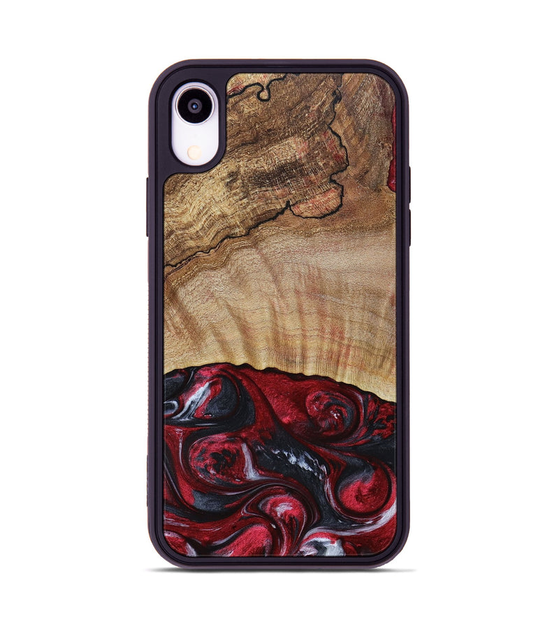 iPhone Xr Wood+Resin Phone Case - Frederick (Red, 693725)