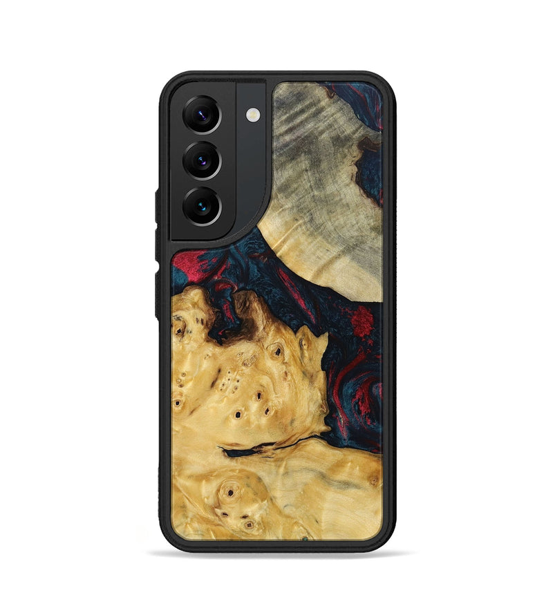 Galaxy S22 Wood+Resin Phone Case - Jasmin (Red, 693728)