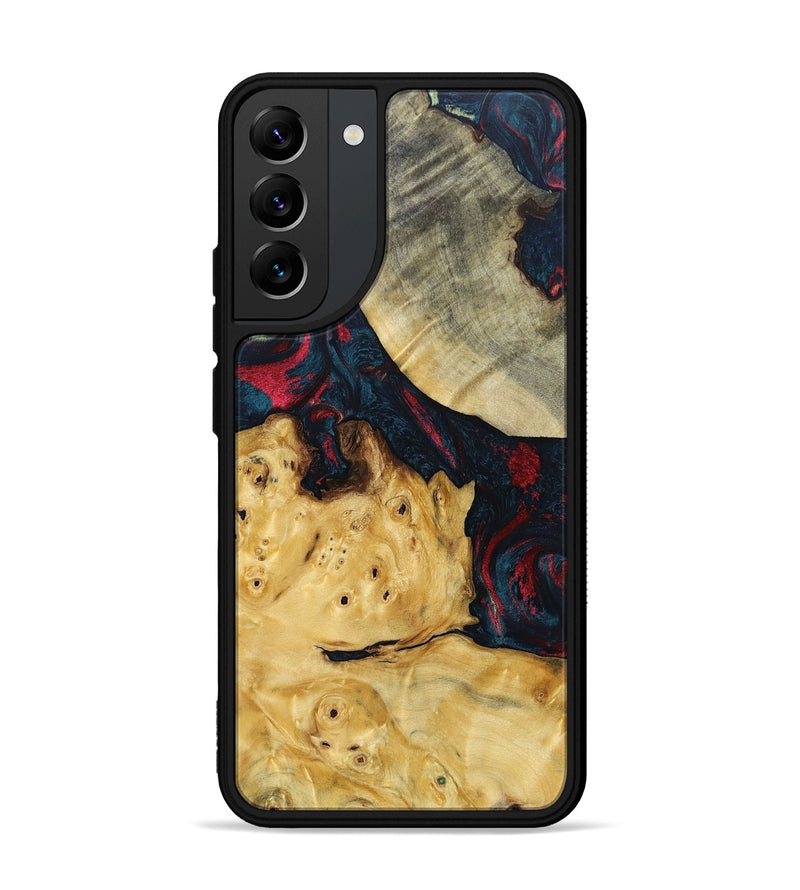 Galaxy S22 Plus Wood+Resin Phone Case - Jasmin (Red, 693728)