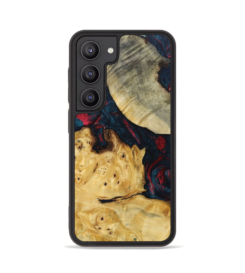 Galaxy S23 Wood+Resin Phone Case - Jasmin (Red, 693728)