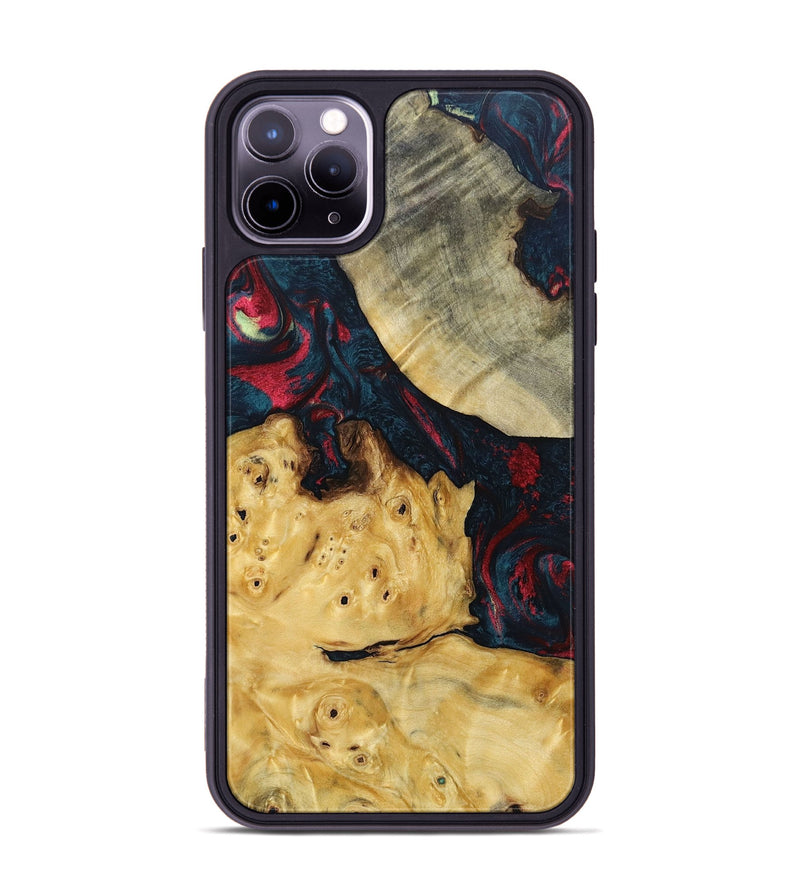 iPhone 11 Pro Max Wood+Resin Phone Case - Jasmin (Red, 693728)