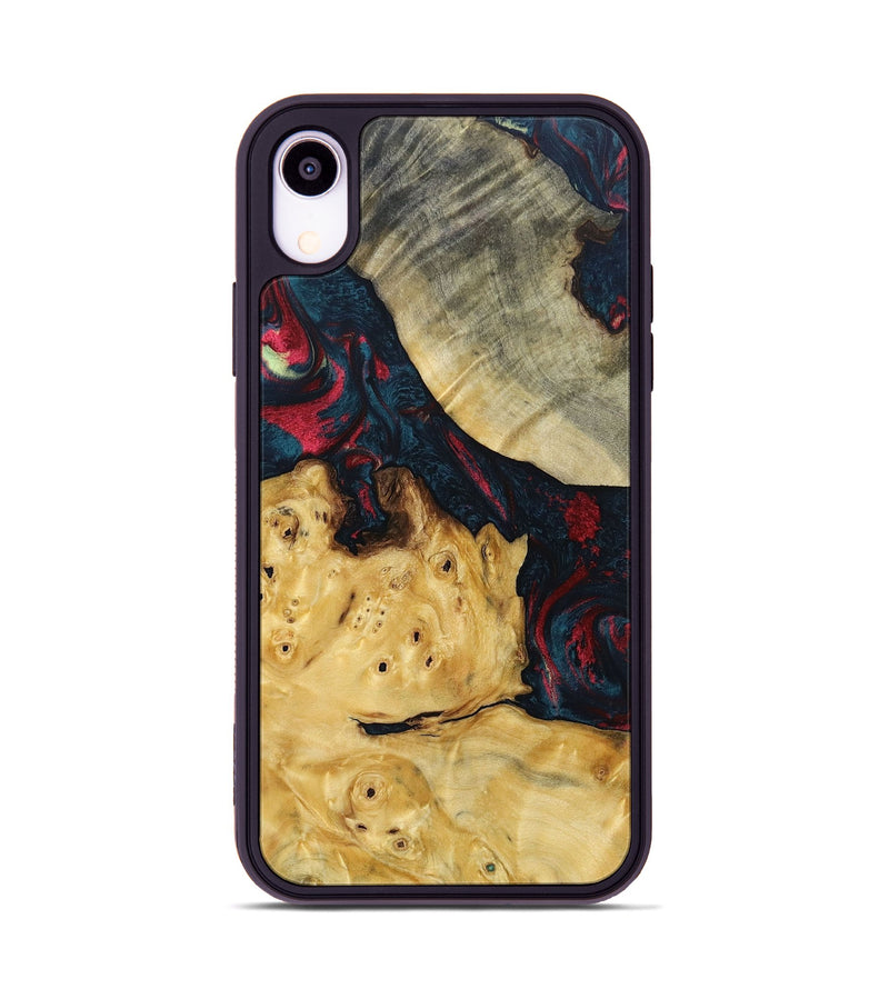 iPhone Xr Wood+Resin Phone Case - Jasmin (Red, 693728)