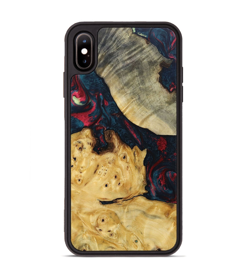 iPhone Xs Max Wood+Resin Phone Case - Jasmin (Red, 693728)