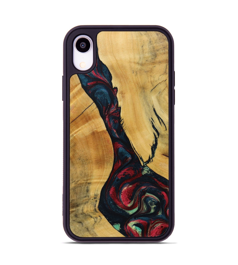 iPhone Xr Wood+Resin Phone Case - Lillie (Red, 693730)