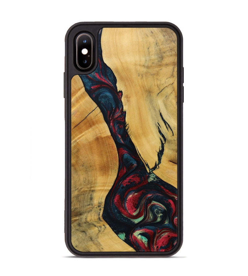 iPhone Xs Max Wood+Resin Phone Case - Lillie (Red, 693730)