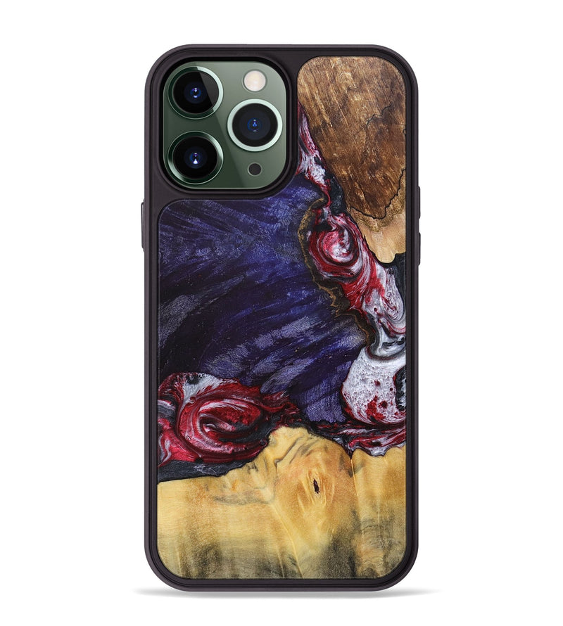 iPhone 13 Pro Max Wood+Resin Phone Case - Judy (Mosaic, 693738)