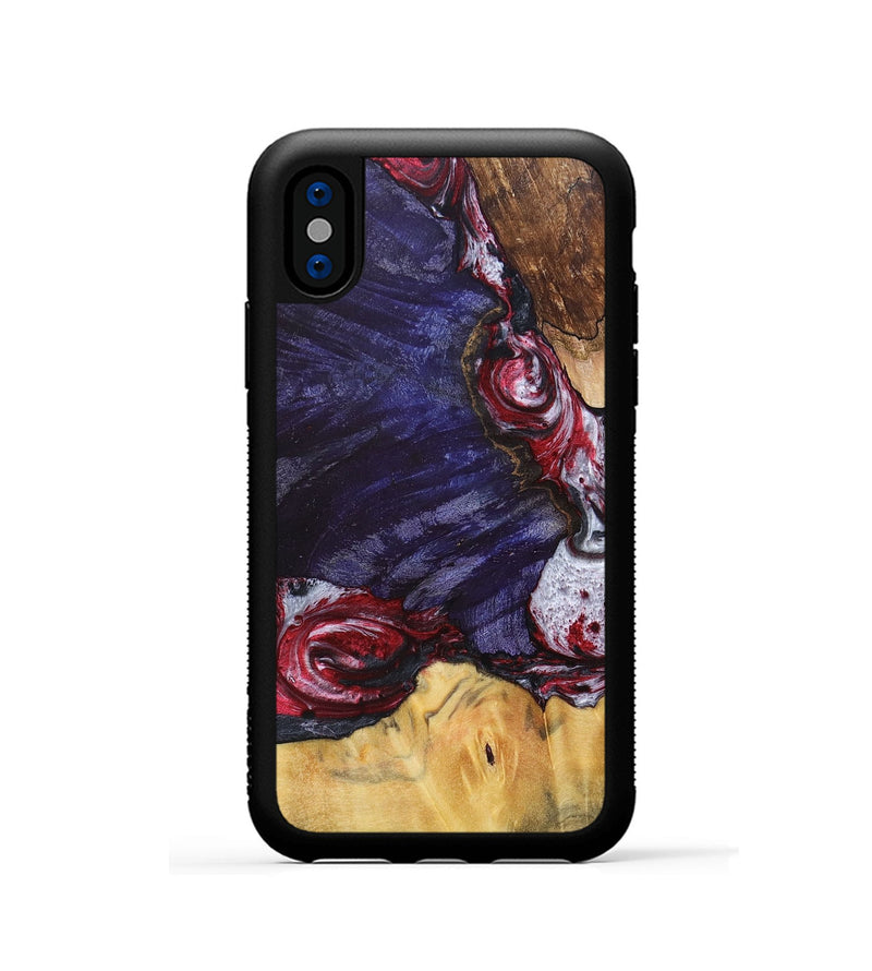 iPhone Xs Wood+Resin Phone Case - Judy (Mosaic, 693738)