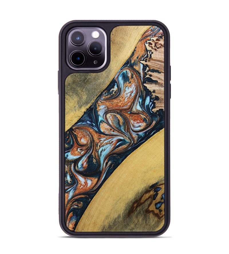 iPhone 11 Pro Max Wood+Resin Phone Case - Antoinette (Mosaic, 693744)