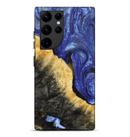 Galaxy S22 Ultra Wood+Resin Live Edge Phone Case - Patrice (Blue, 693809)