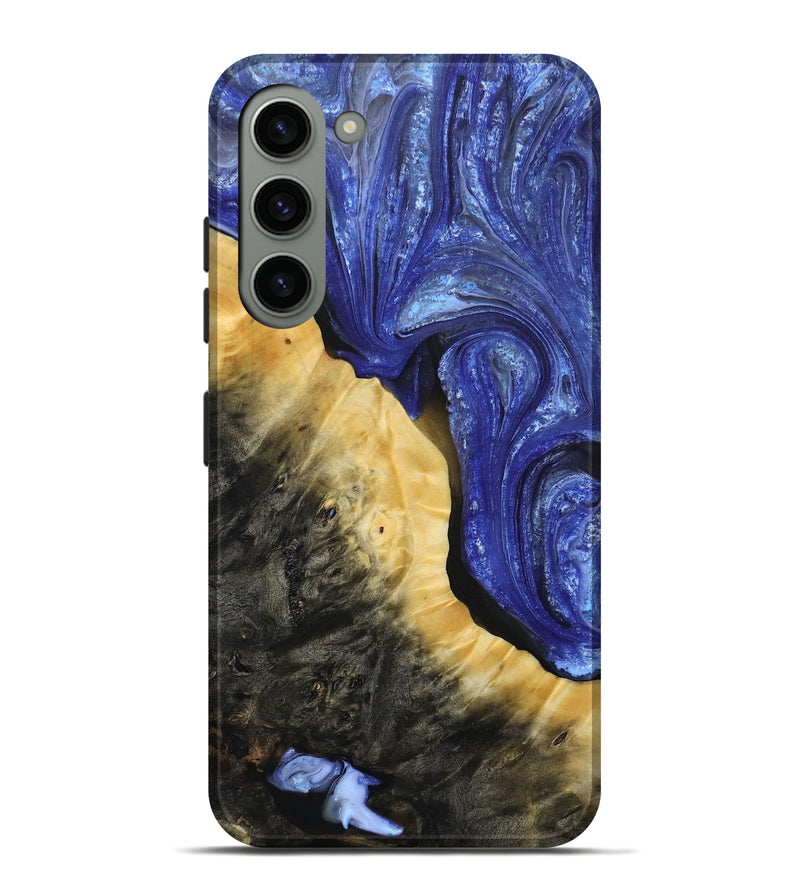 Galaxy S23 Plus Wood+Resin Live Edge Phone Case - Patrice (Blue, 693809)