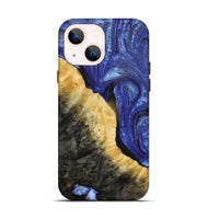 iPhone 13 Wood+Resin Live Edge Phone Case - Patrice (Blue, 693809)