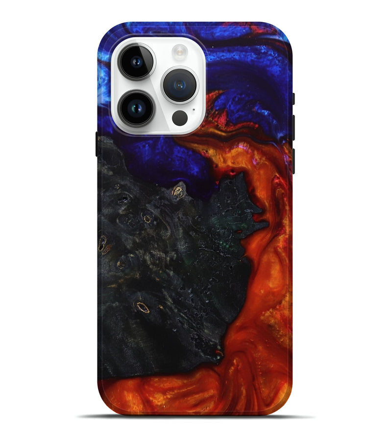 iPhone 15 Pro Max Wood+Resin Live Edge Phone Case - Walter (Fire & Ice, 693833)