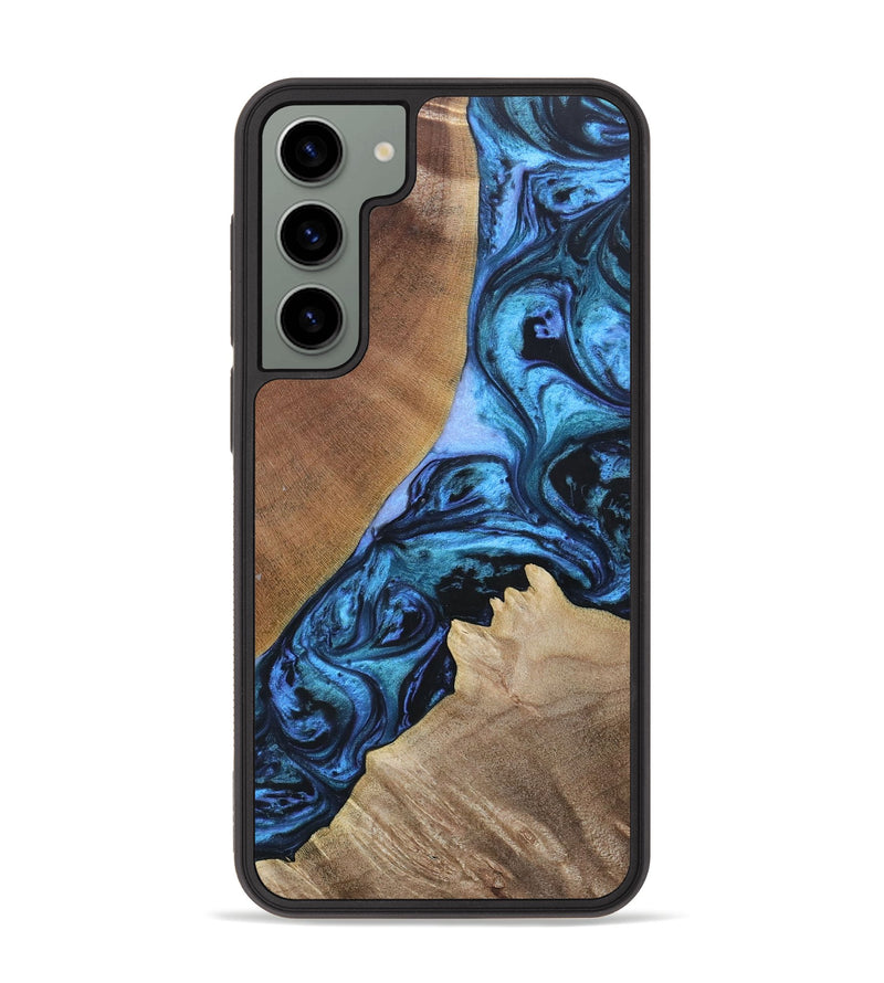 Galaxy S23 Plus Wood+Resin Phone Case - Gwen (Blue, 693855)