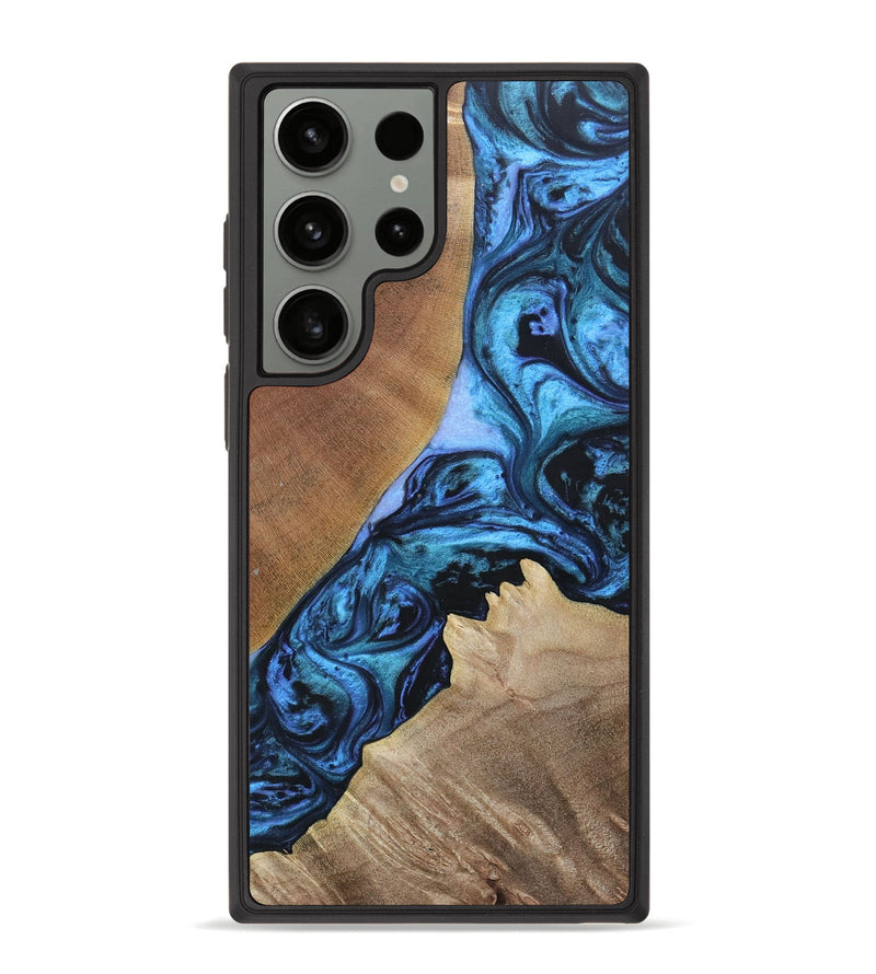 Galaxy S23 Ultra Wood+Resin Phone Case - Gwen (Blue, 693855)