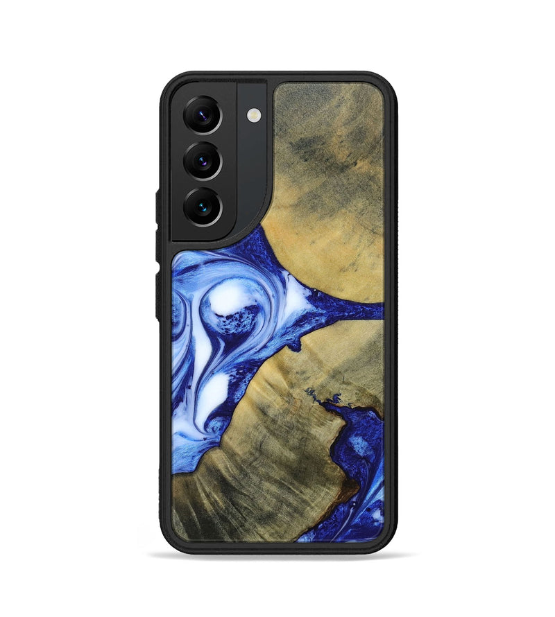 Galaxy S22 Wood+Resin Phone Case - Dawson (Blue, 693856)