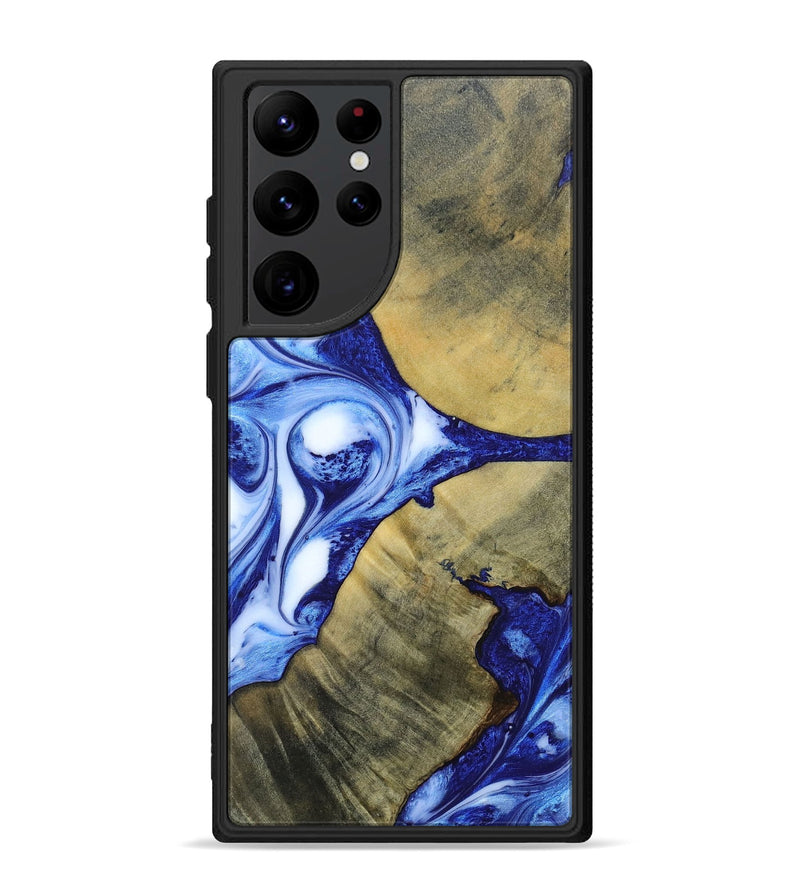 Galaxy S22 Ultra Wood+Resin Phone Case - Dawson (Blue, 693856)