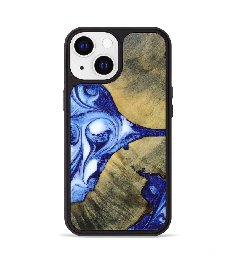iPhone 13 Wood+Resin Phone Case - Dawson (Blue, 693856)