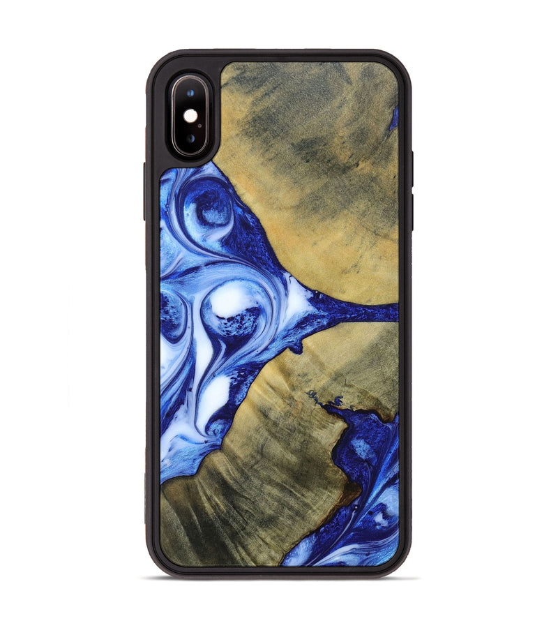 iPhone Xs Max Wood+Resin Phone Case - Dawson (Blue, 693856)