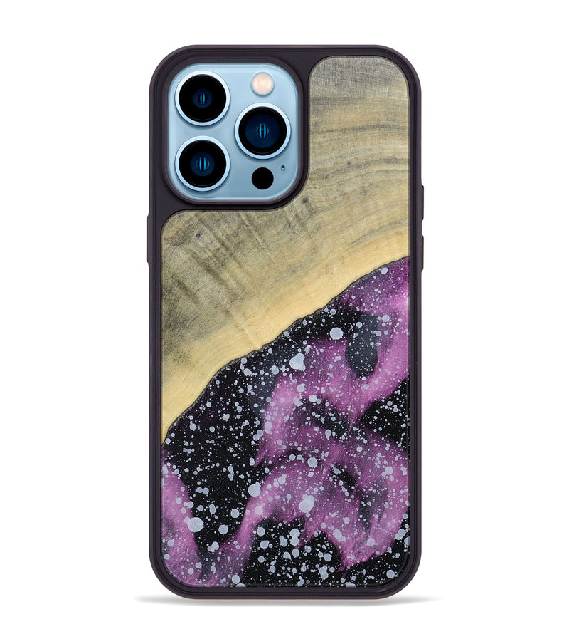 iPhone 14 Pro Max Wood+Resin Phone Case - Connie (Cosmos, 693878)