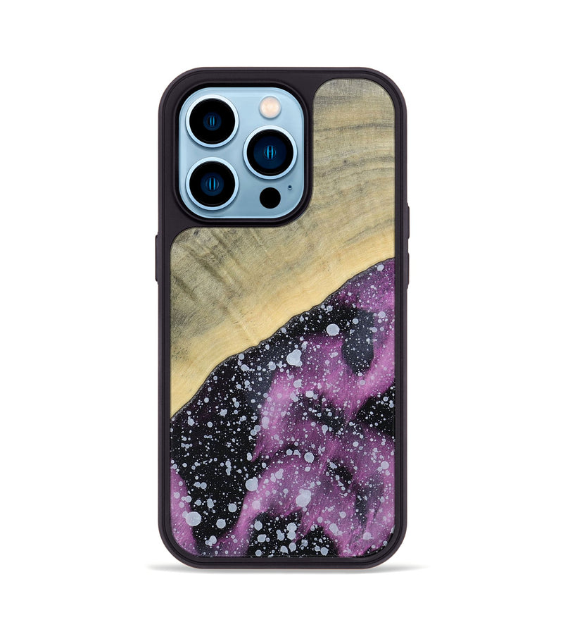 iPhone 14 Pro Wood+Resin Phone Case - Connie (Cosmos, 693878)