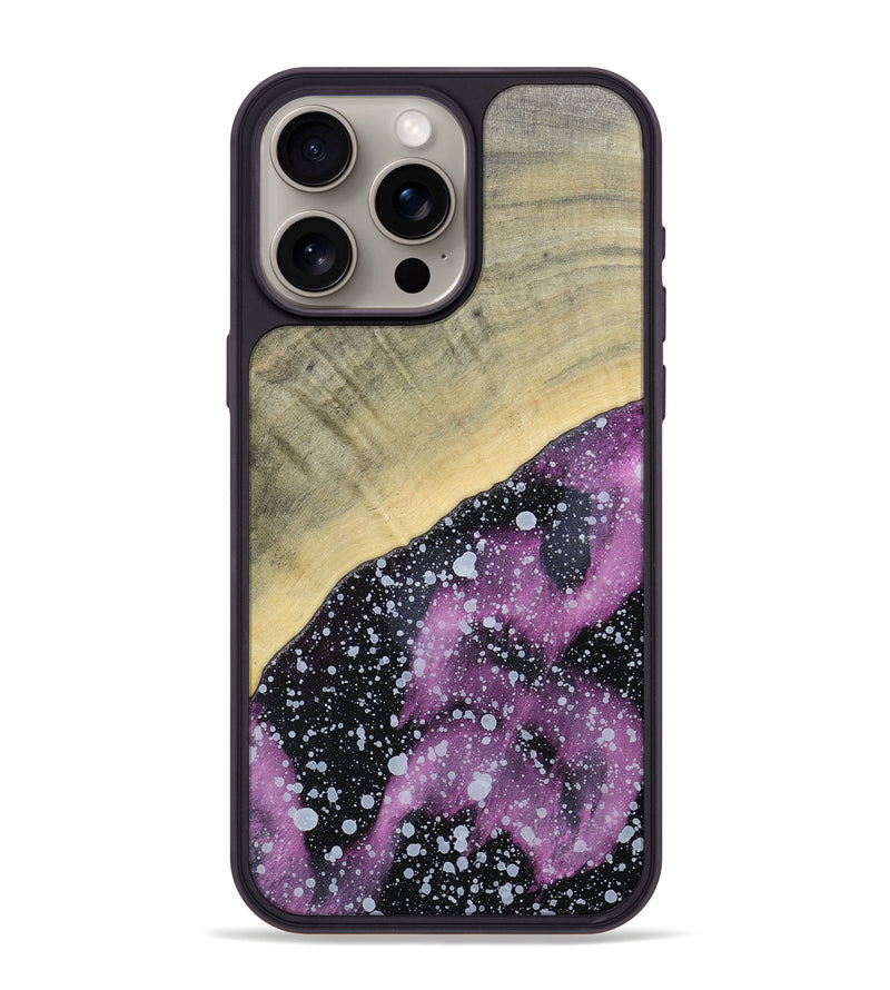 iPhone 15 Pro Max Wood+Resin Phone Case - Connie (Cosmos, 693878)