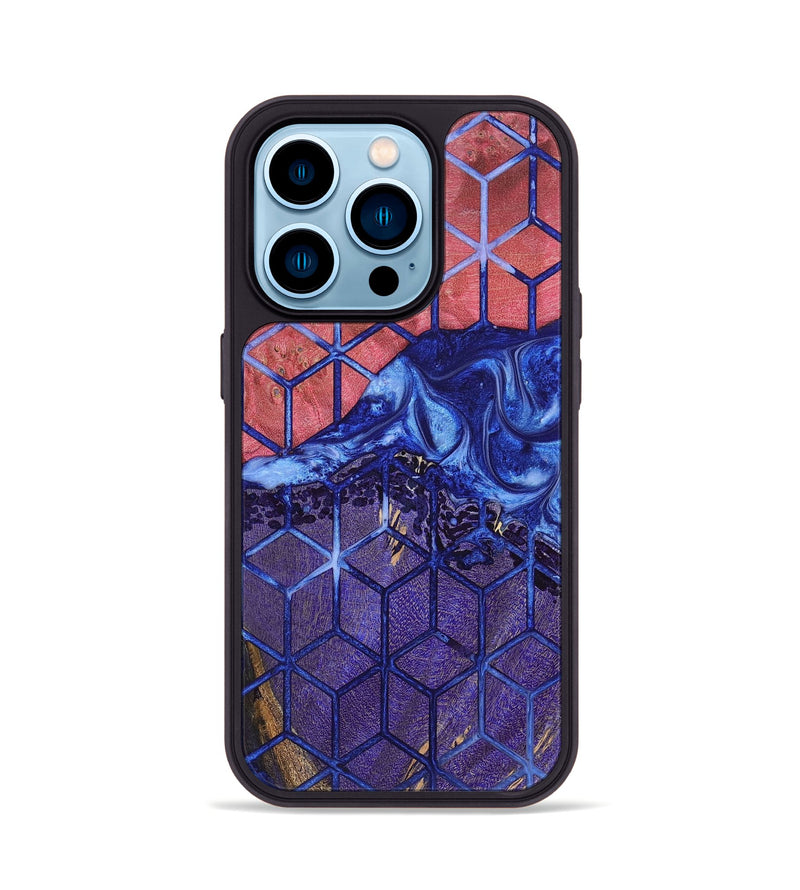 iPhone 14 Pro Wood+Resin Phone Case - Cheyanne (Pattern, 693897)