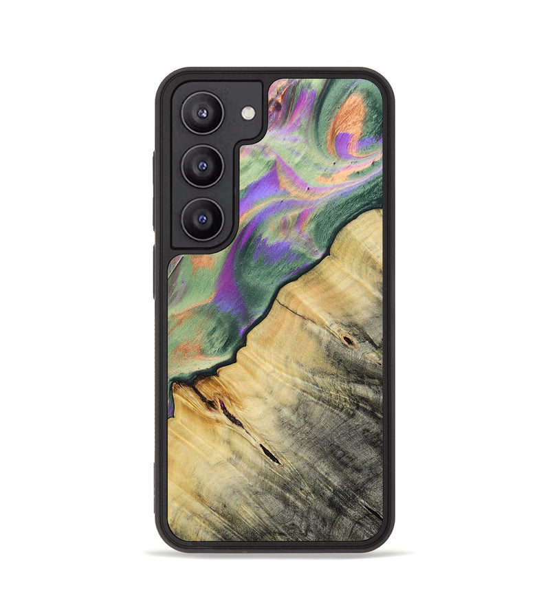 Galaxy S23 Wood+Resin Phone Case - Ashlyn (Green, 693910)