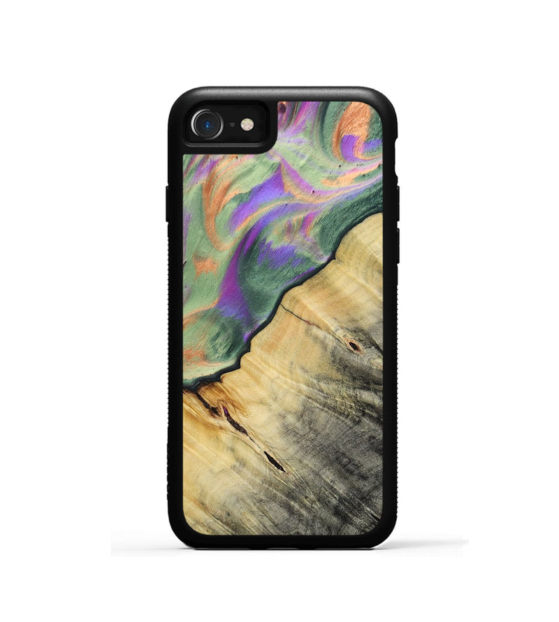 iPhone SE Wood+Resin Phone Case - Ashlyn (Green, 693910)