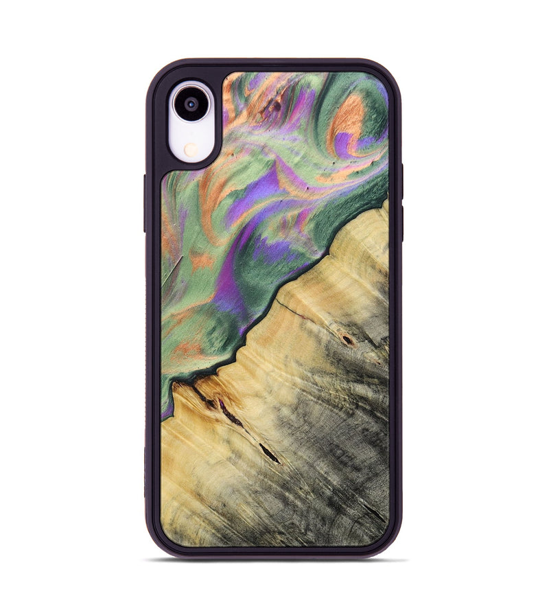 iPhone Xr Wood+Resin Phone Case - Ashlyn (Green, 693910)