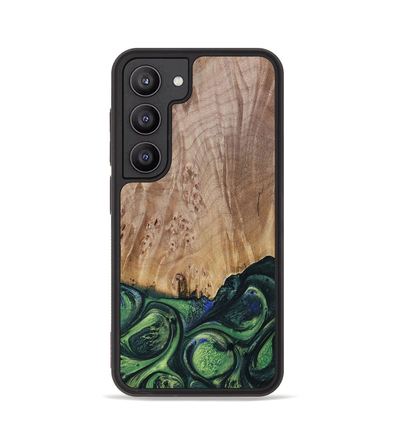 Galaxy S23 Wood+Resin Phone Case - Evie (Green, 693917)