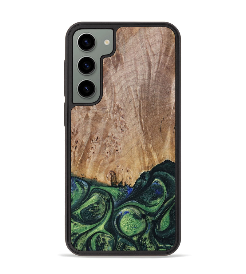 Galaxy S23 Plus Wood+Resin Phone Case - Evie (Green, 693917)
