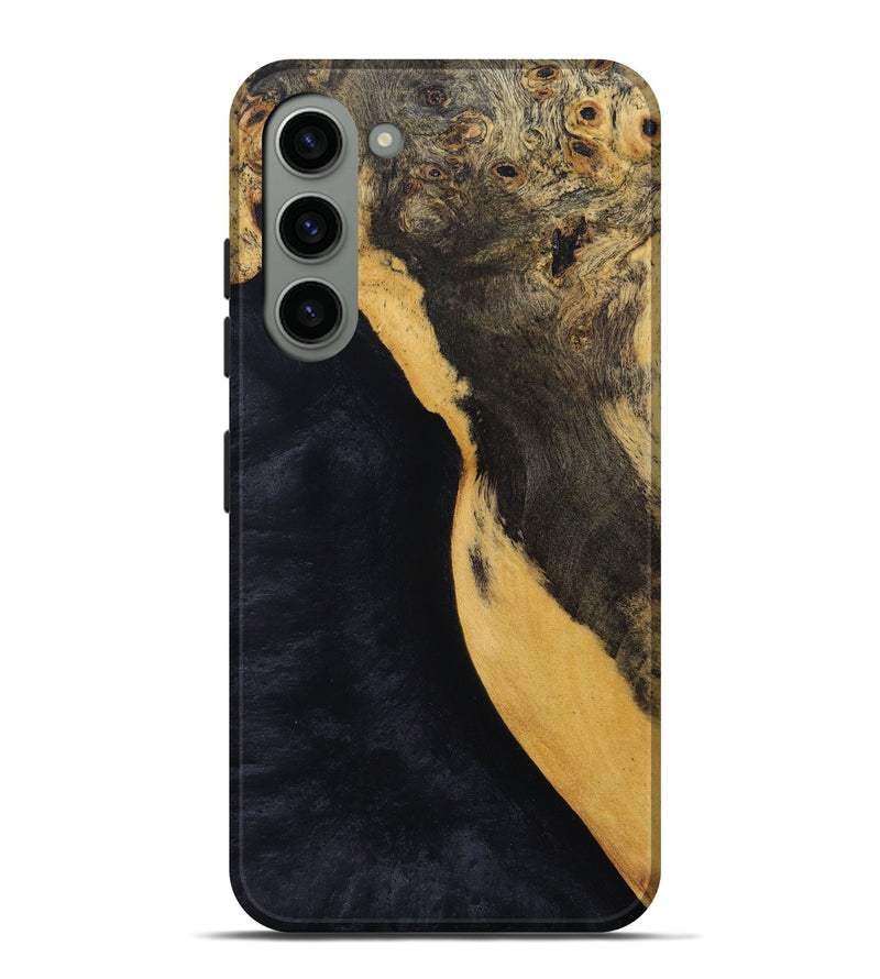 Galaxy S23 Plus Wood+Resin Live Edge Phone Case - Ana (Pure Black, 693954)