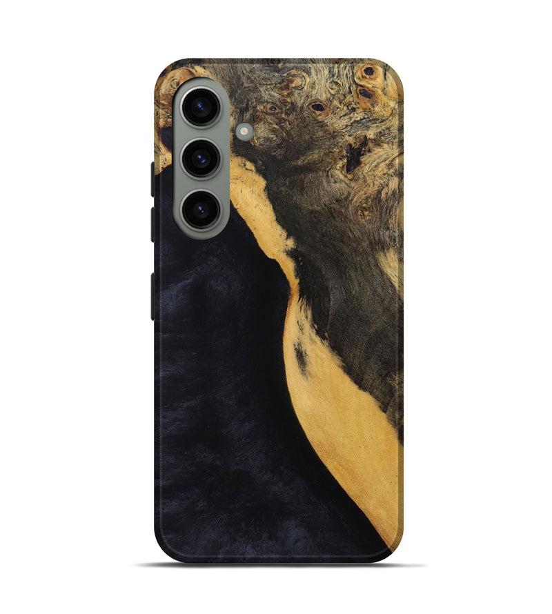 Galaxy S24 Wood+Resin Live Edge Phone Case - Ana (Pure Black, 693954)