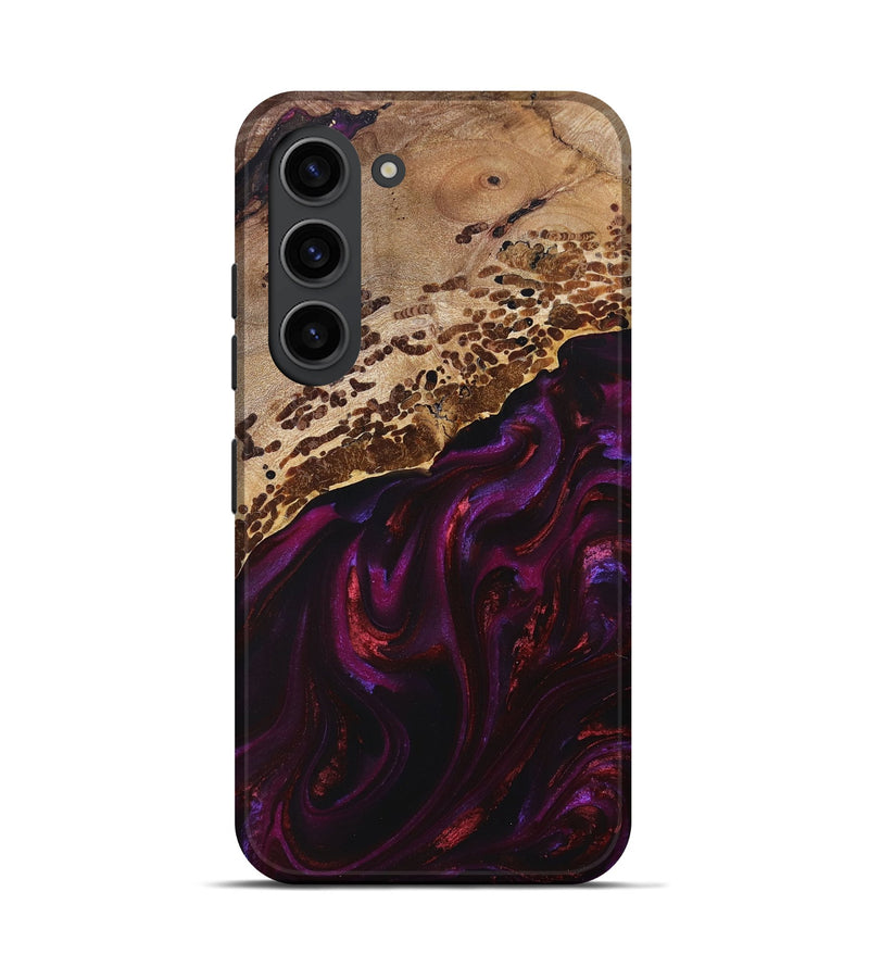 Galaxy S23 Wood+Resin Live Edge Phone Case - Elise (Red, 693994)
