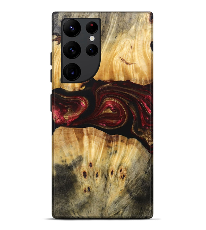 Galaxy S22 Ultra Wood+Resin Live Edge Phone Case - Bryce (Red, 693995)