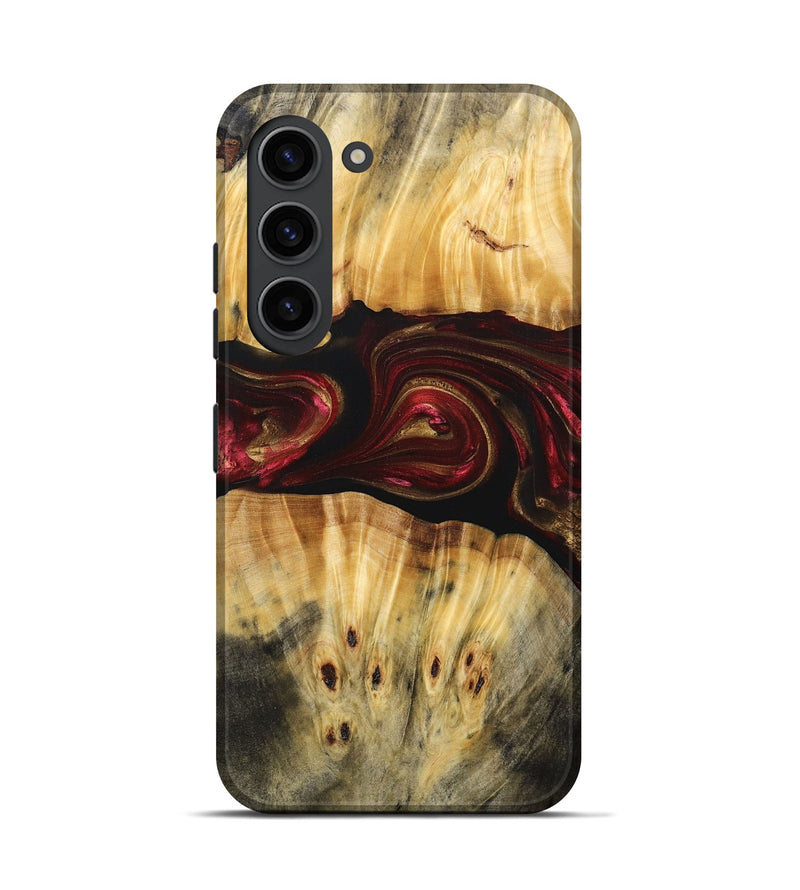 Galaxy S23 Wood+Resin Live Edge Phone Case - Bryce (Red, 693995)