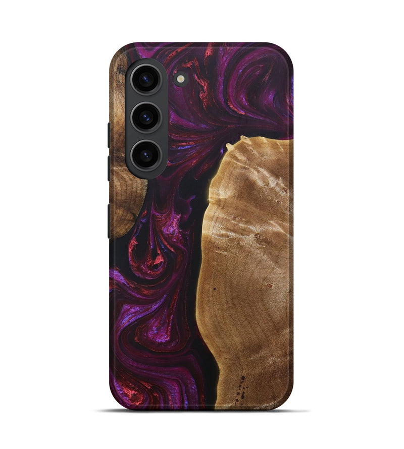 Galaxy S23 Wood+Resin Live Edge Phone Case - Roderick (Red, 693997)