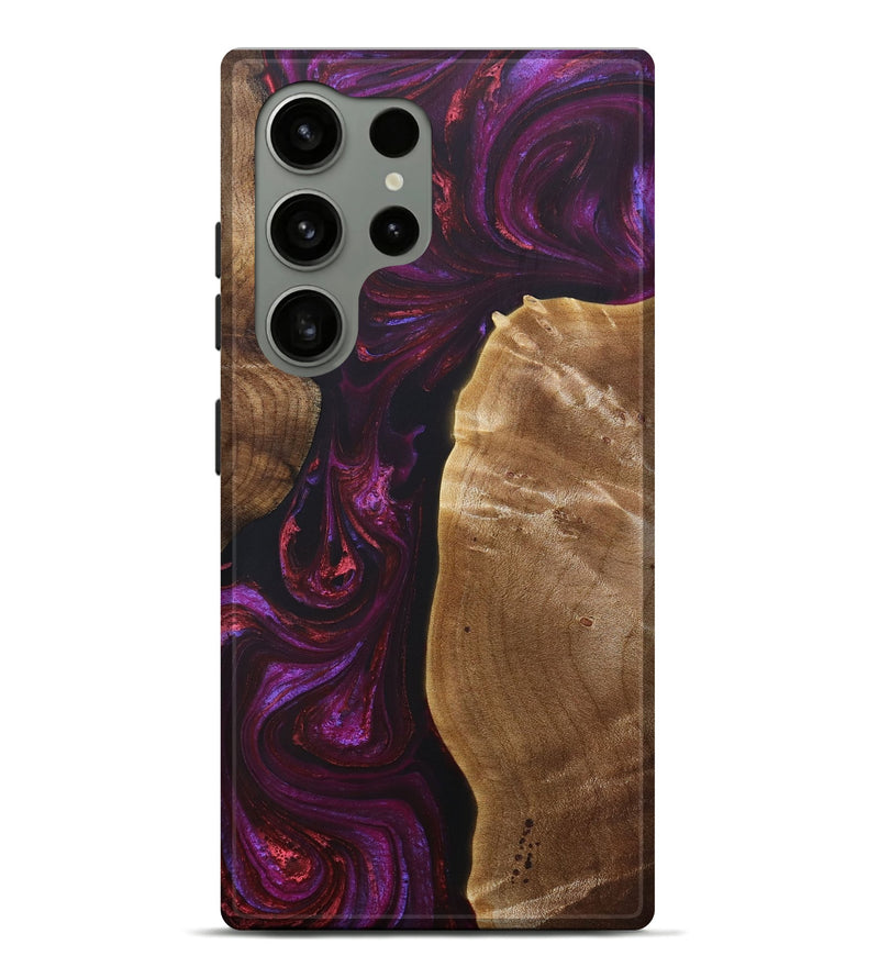 Galaxy S24 Ultra Wood+Resin Live Edge Phone Case - Roderick (Red, 693997)