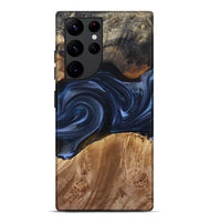 Galaxy S22 Ultra Wood+Resin Live Edge Phone Case - Ben (Blue, 693998)