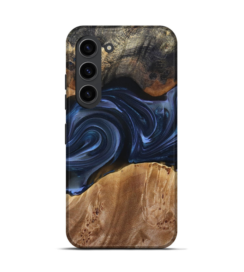 Galaxy S23 Wood+Resin Live Edge Phone Case - Ben (Blue, 693998)