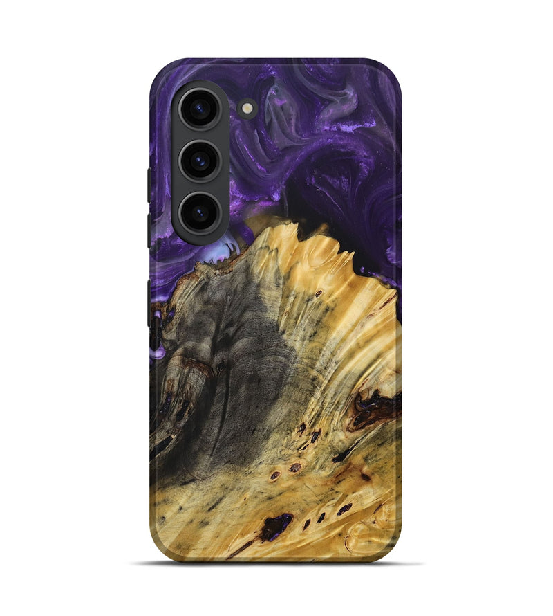 Galaxy S23 Wood+Resin Live Edge Phone Case - Christian (Purple, 694004)