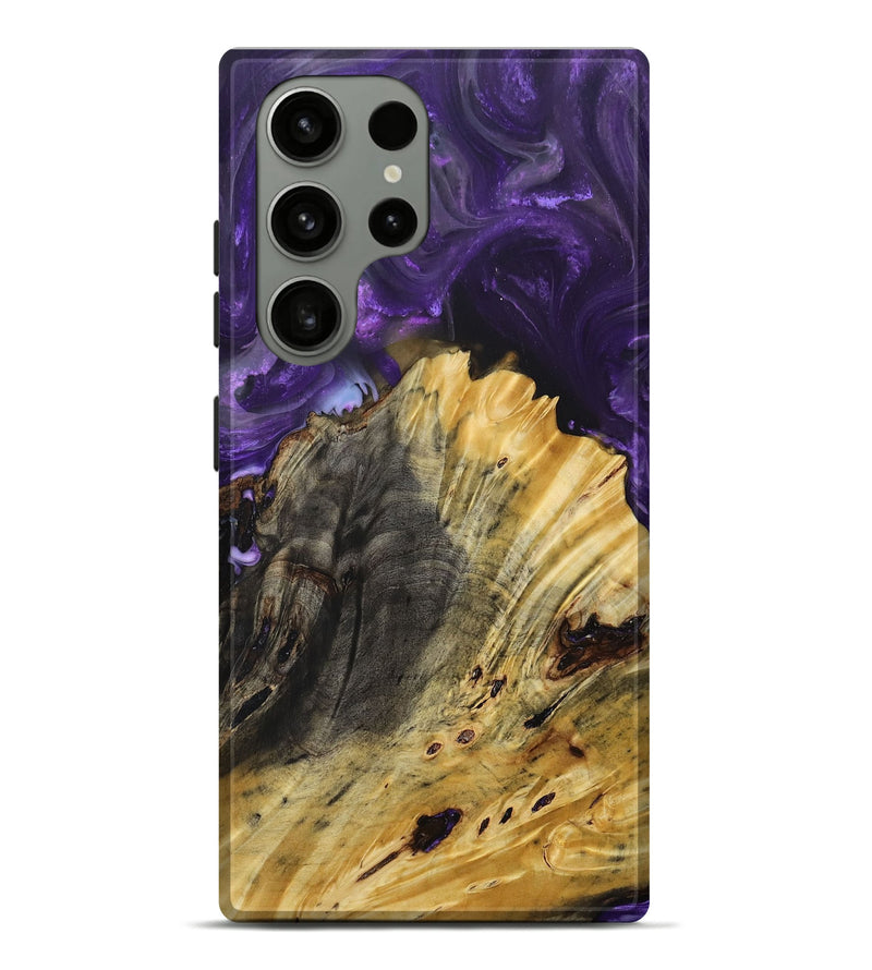 Galaxy S23 Ultra Wood+Resin Live Edge Phone Case - Christian (Purple, 694004)