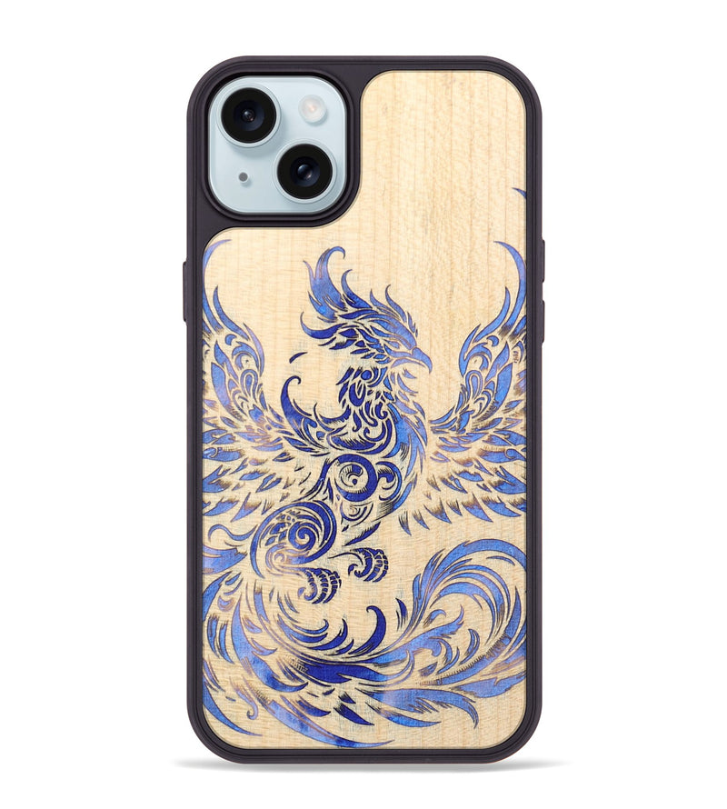 iPhone 15 Plus Wood+Resin Phone Case - Gianna (Fire & Ice, 694062)