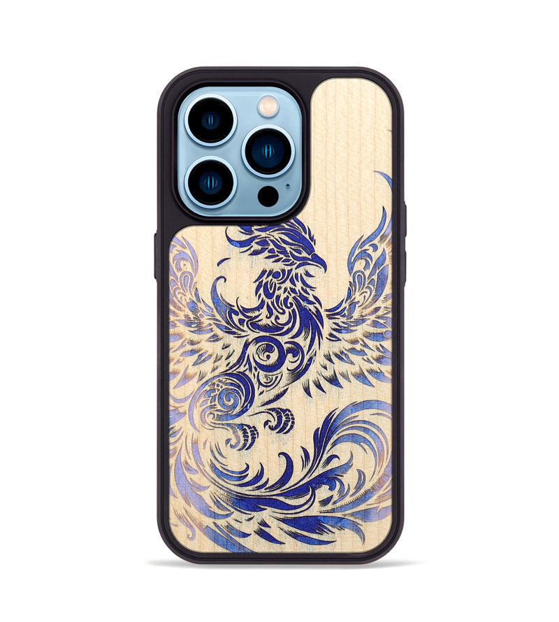 iPhone 14 Pro Wood+Resin Phone Case - Deja (Fire & Ice, 694066)